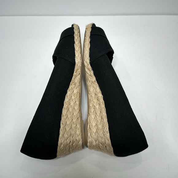 Life Stride Lioness Black Peep Toe Espadrille Wedges Heels Women’s Comfort Shoes - Picture 8 of 13